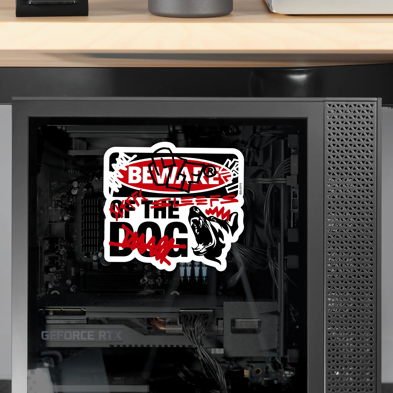 Beware Of The Dog Chaos Sticker - Image 6