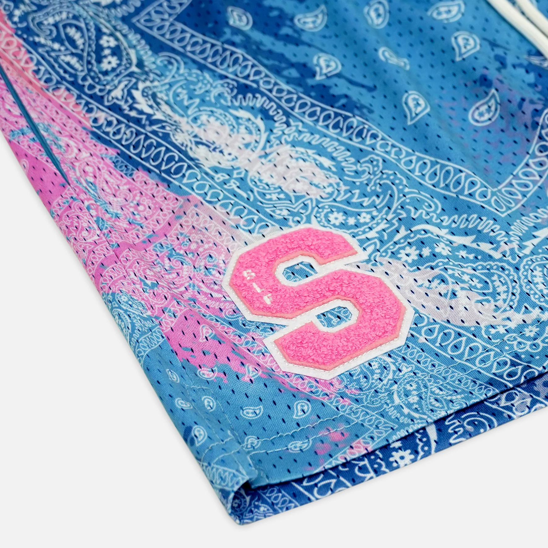 Bleached Pink Classic Bandana Shorts - 5" - Image 3