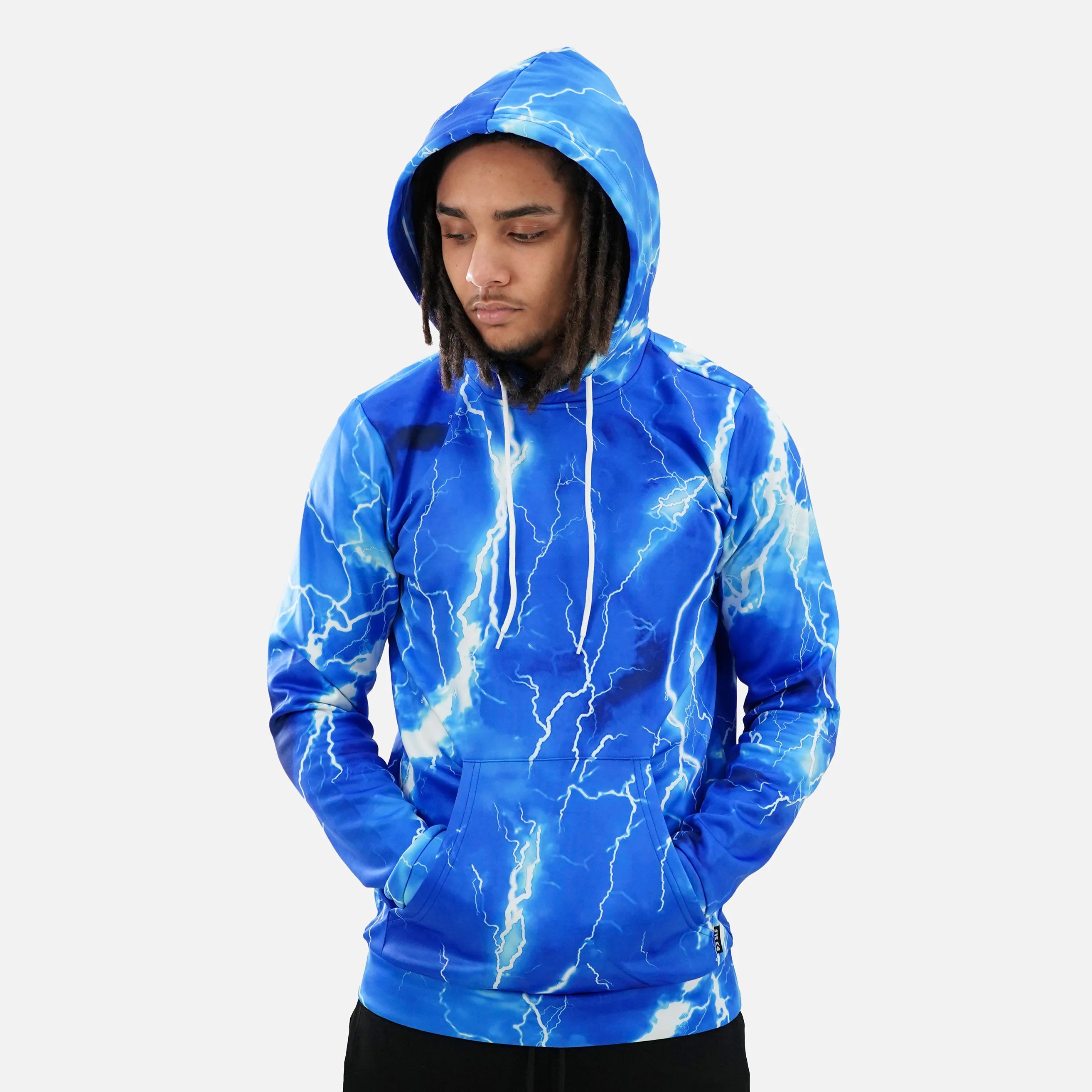 Blue Lightning Hoodie - Image 3