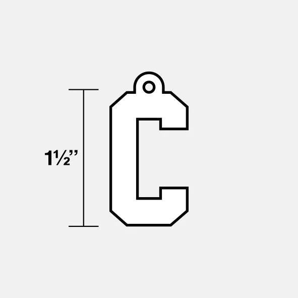 C Letter Pendant with Chain Kids Necklace - Stainless Steel - Image 7