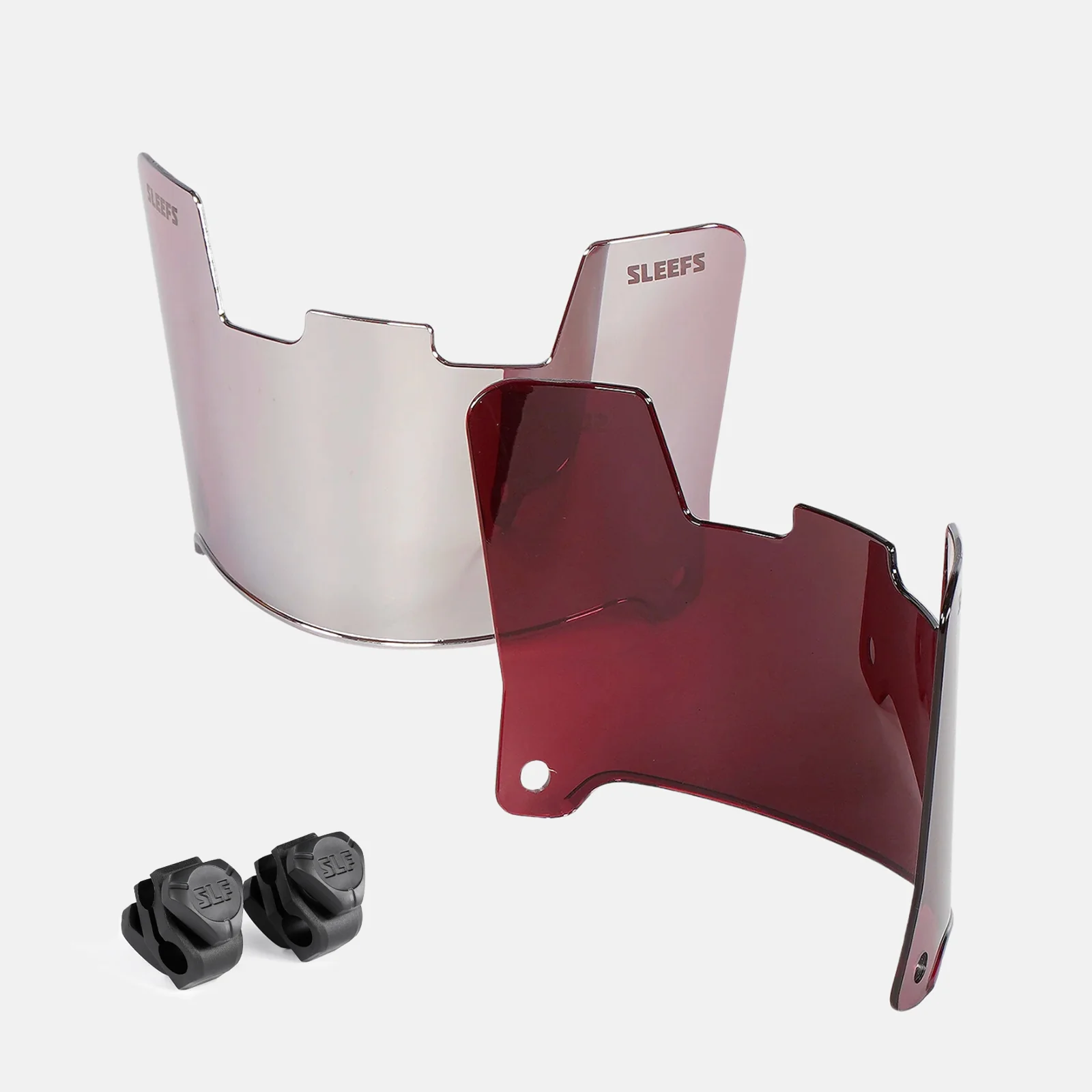 Carmine Red Machine Silver Helmet Eye-Shield Visor for Kids - Image 2