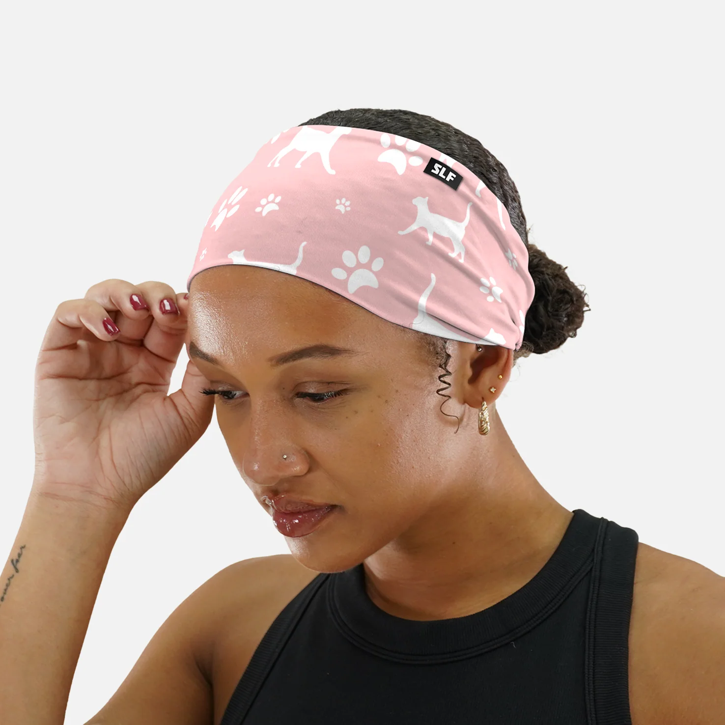 Cats Paws Soft Coral Headband - Image 2