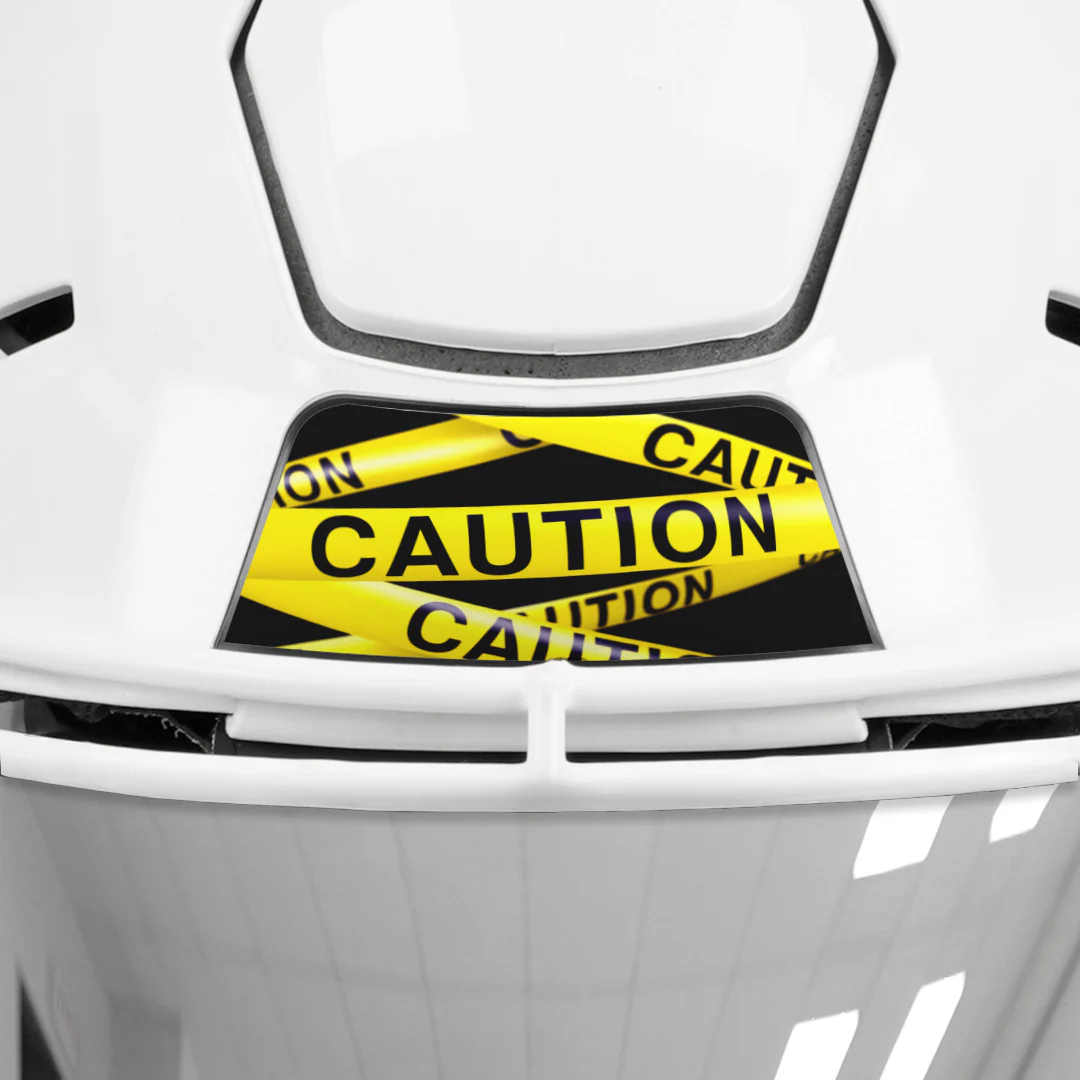 Caution Tape Riddell Speedflex Front and Back Bumper Sticker Kit - Image 2