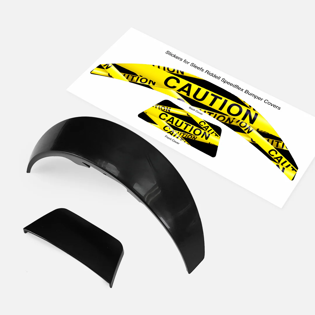 Caution Tape Riddell Speedflex Front and Back Bumper Sticker Kit - Image 3