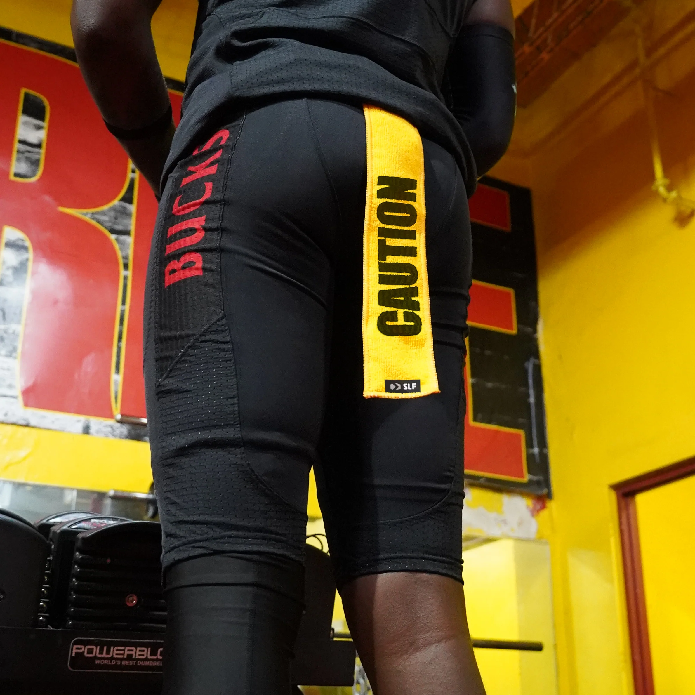 Caution Thin Football Towel - Image 2