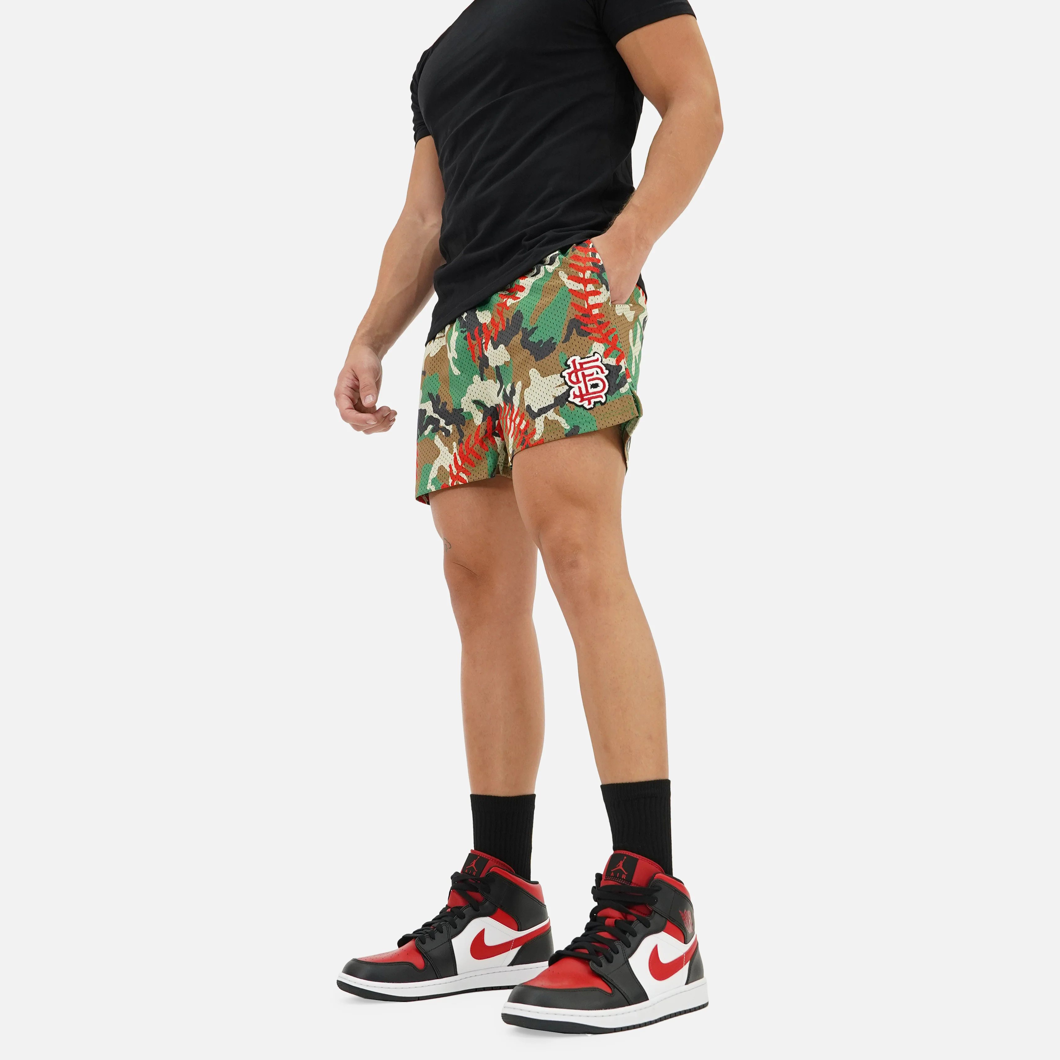 Classic Camo Baseball Lace Shorts - 5" - Image 3