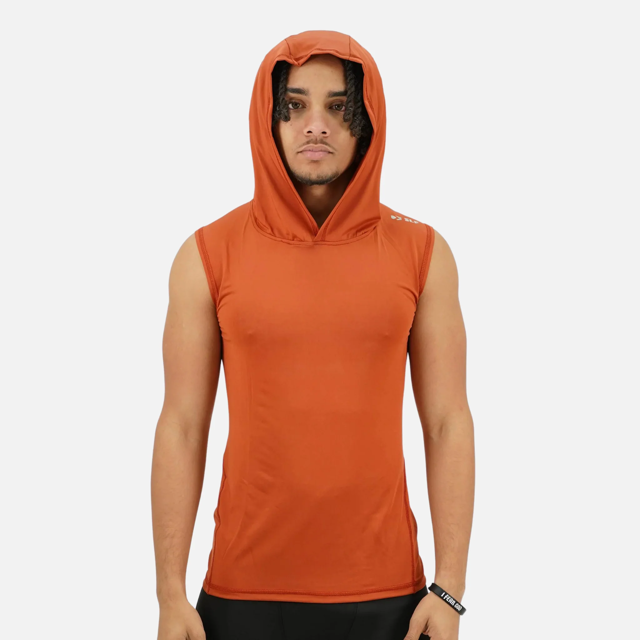 Clay Sleeveless Compression Hoodie - Image 3