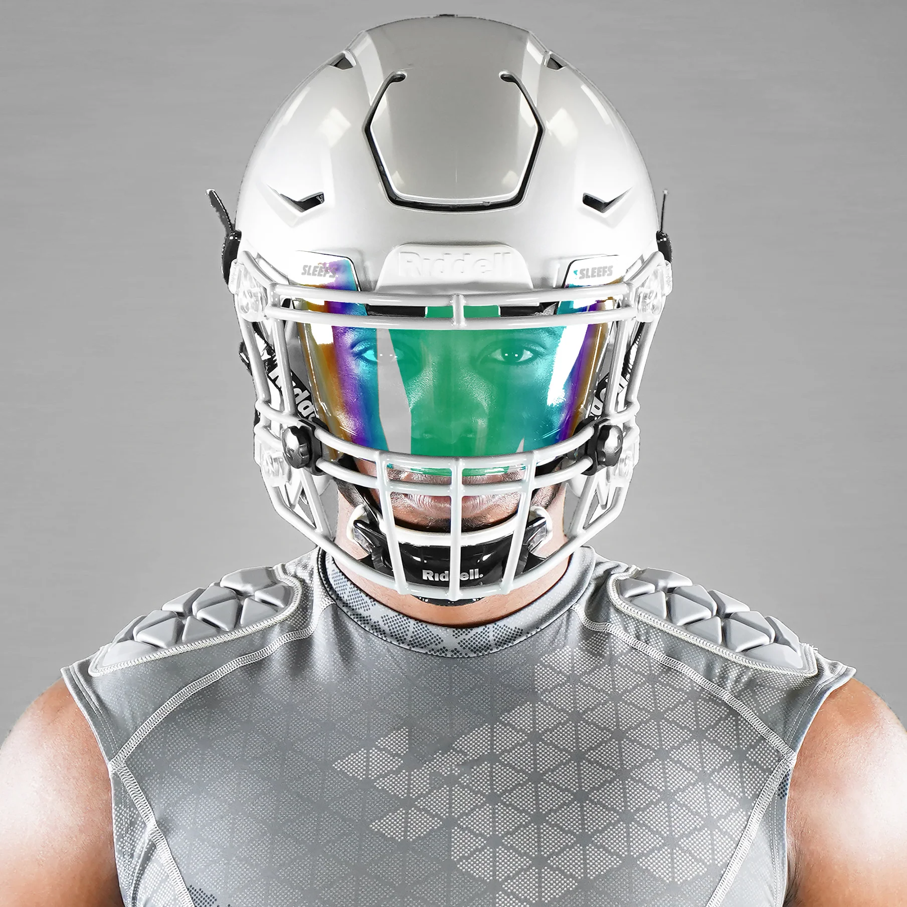 Clear Borealis Green Helmet Eye-Shield Visor - Image 4