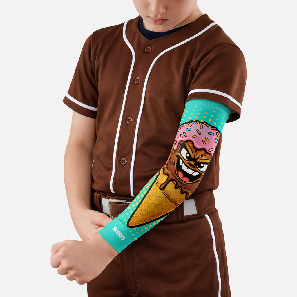 Cool Mint Sprinkle Cone Kids Arm Sleeve - Image 2