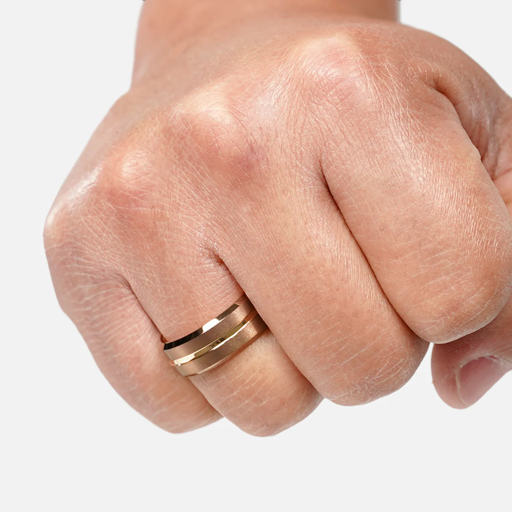 Copper Brushed Tungsten Ring - Image 2