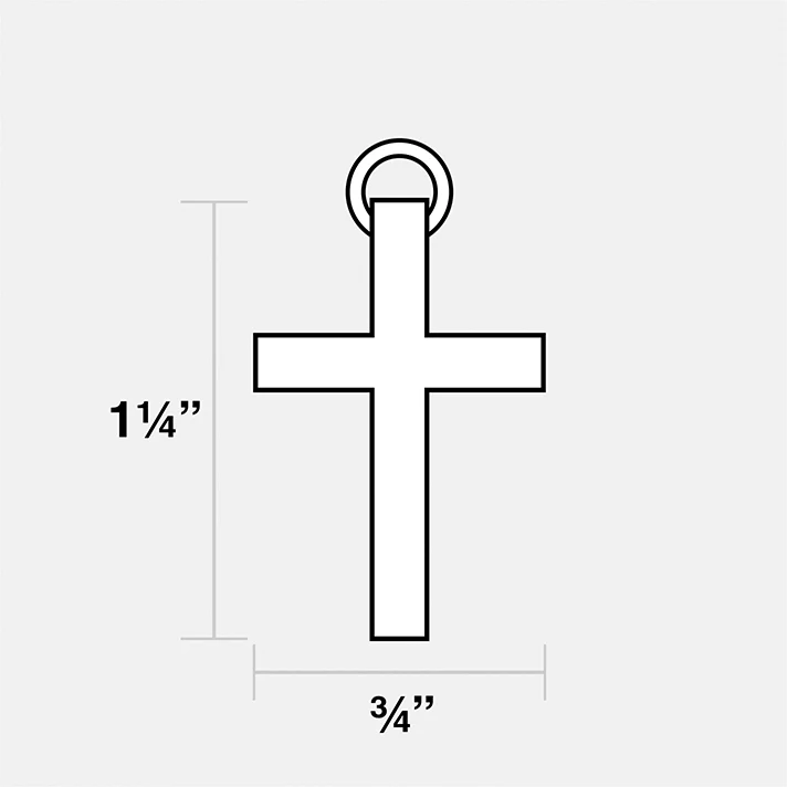 Faith Cross Pendant with Chain Necklace - Stainless Steel - Image 7