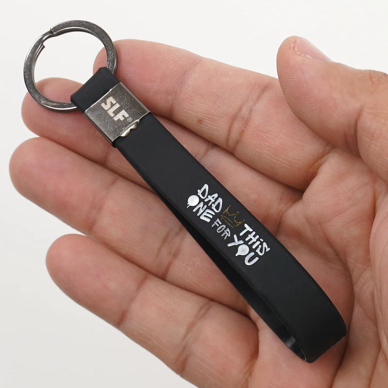 Dad This One For You Black Silicone Keychain - Image 3