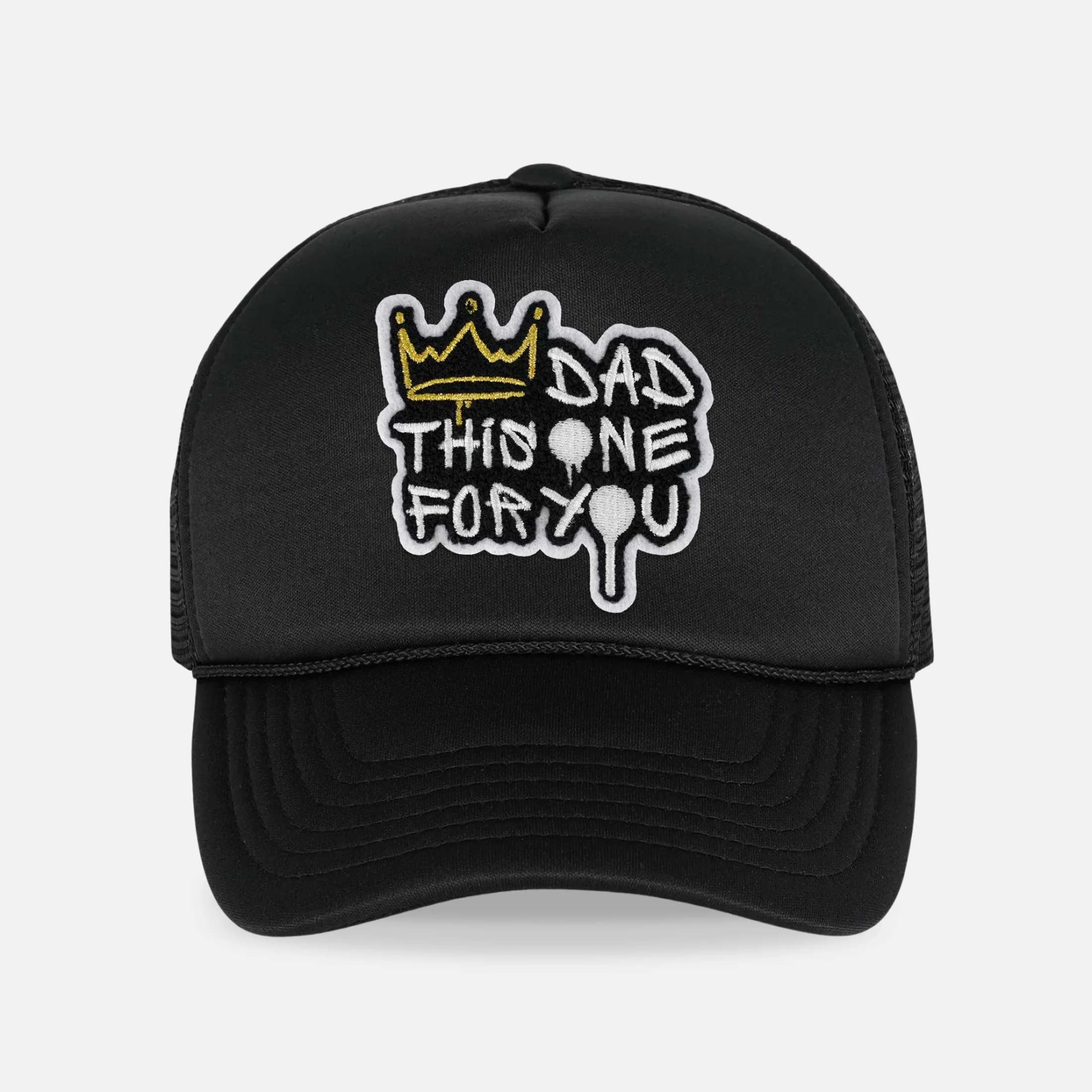 Dad This One For You Black Trucker Hat - Image 4