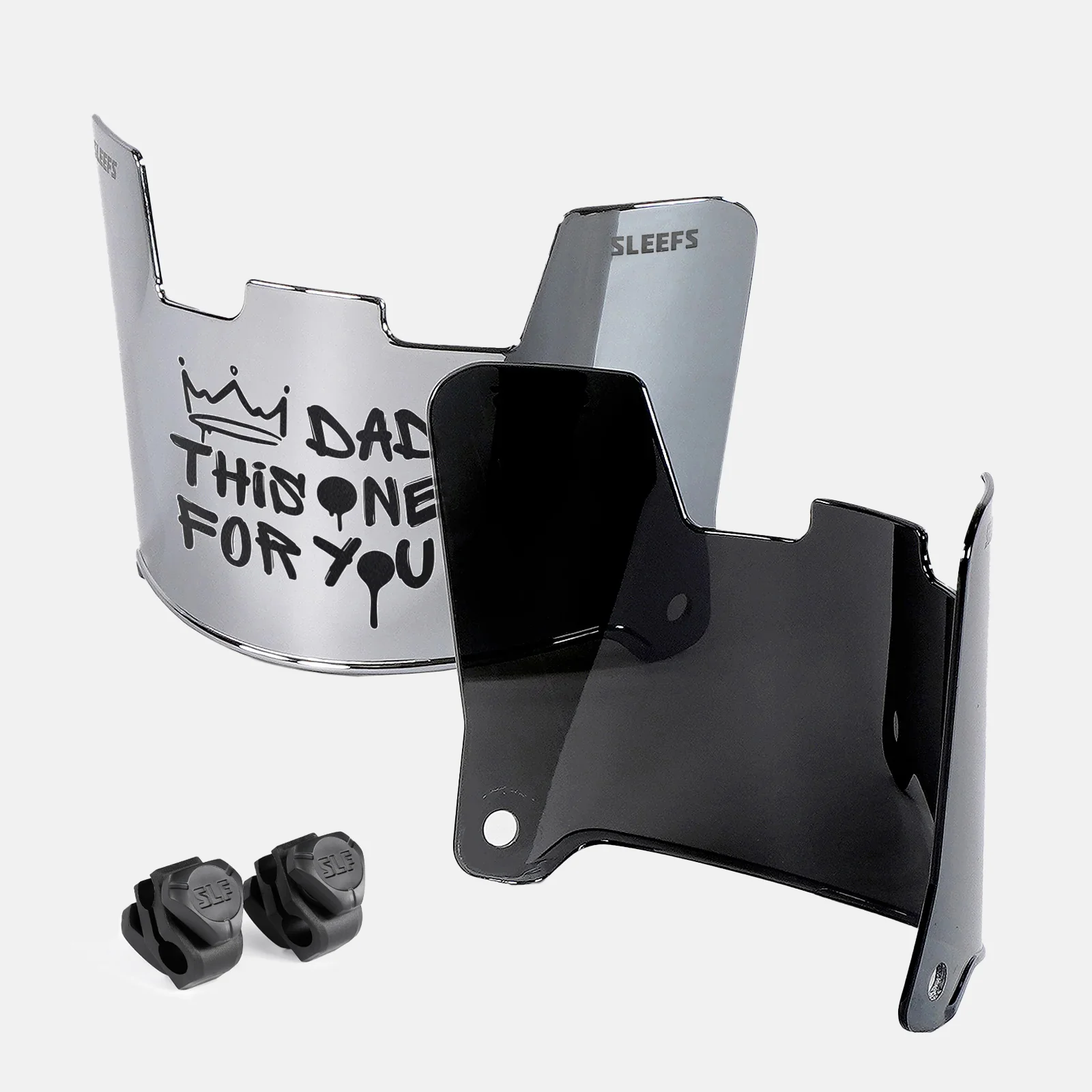 Dad This One For You Silver Moonstone Helmet Eye-Shield Visor for Kids - Image 2