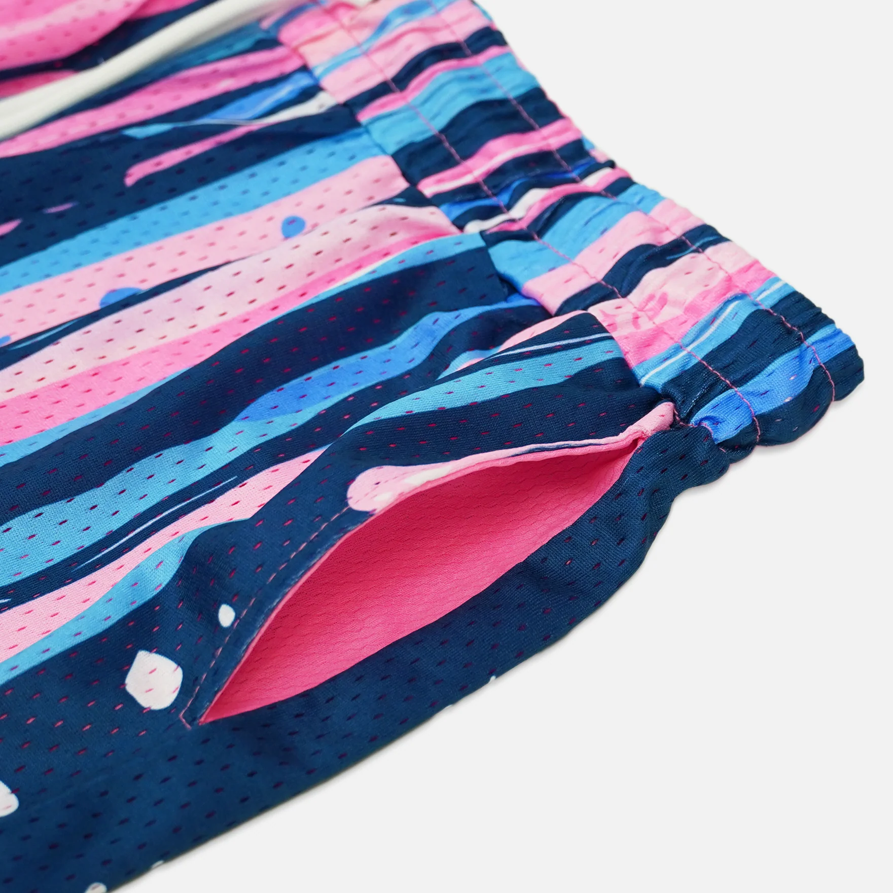 Driping Pink Blue Shorts - 5" - Image 4