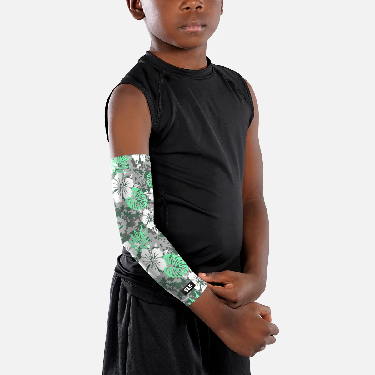 Digital Hibiscus Kids Arm Sleeve - Image 2