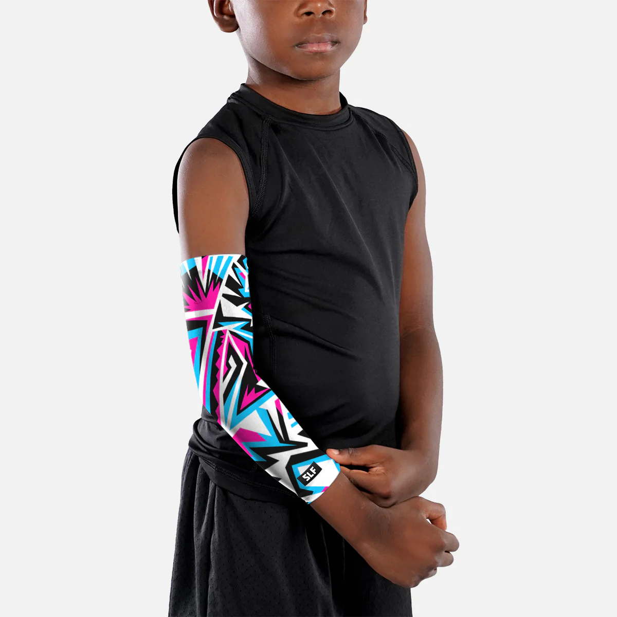 Dimensional Crack Kids Arm Sleeve - Image 2