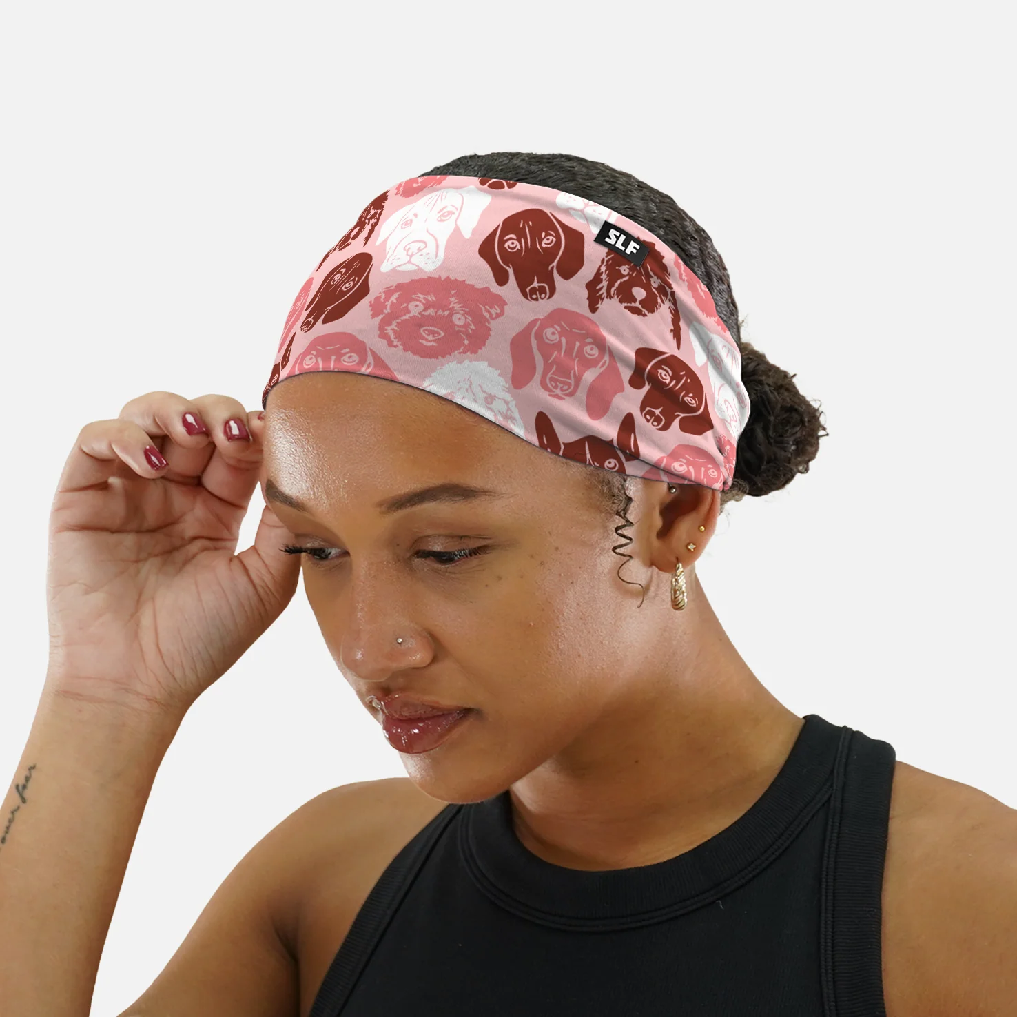 Dogs Faces Coral Headband - Image 2
