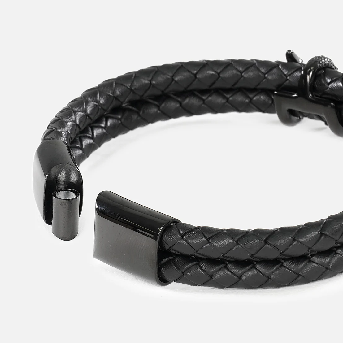 Double Black Dragon Claws Leather Bracelet - Image 5