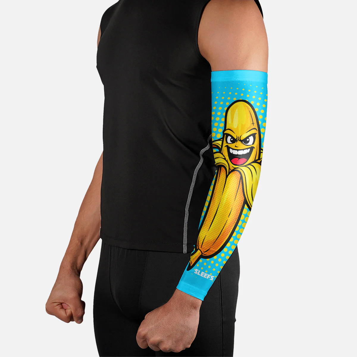 Electric Blue Power Banana Arm Sleeve - Image 3
