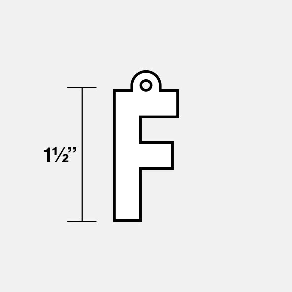 F Letter Pendant with Chain Kids Necklace - Gold Plated Stainless Steel - Image 7