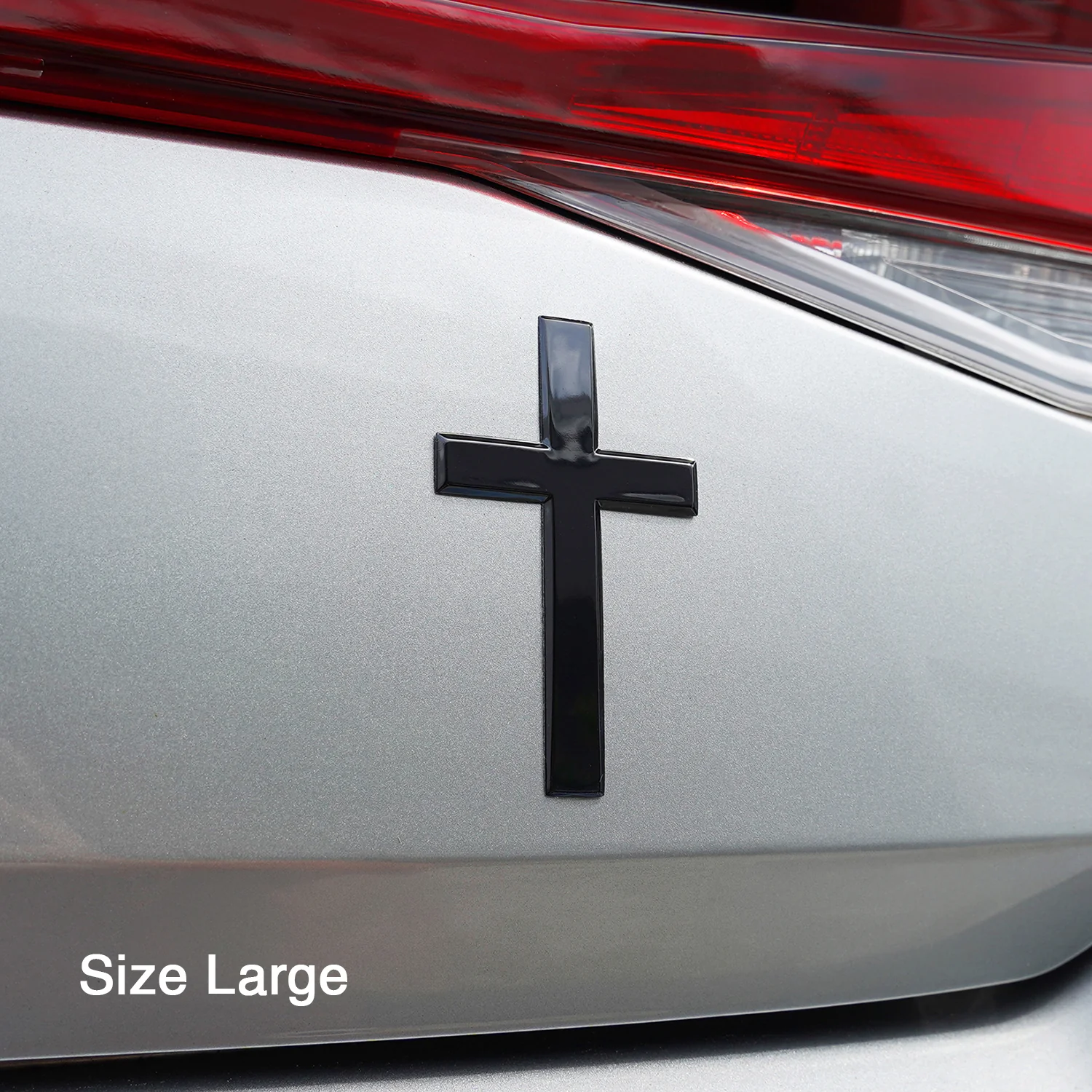 Faith Cross 3D Chrome Decal (Pack of 3) - Image 4