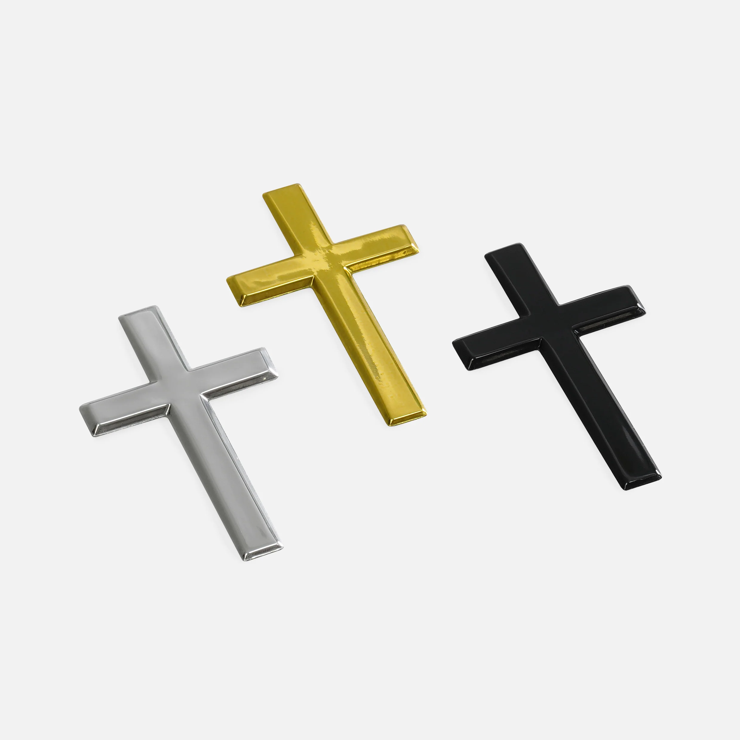 Faith Cross 3D Chrome Decal (Pack of 3) - Image 5
