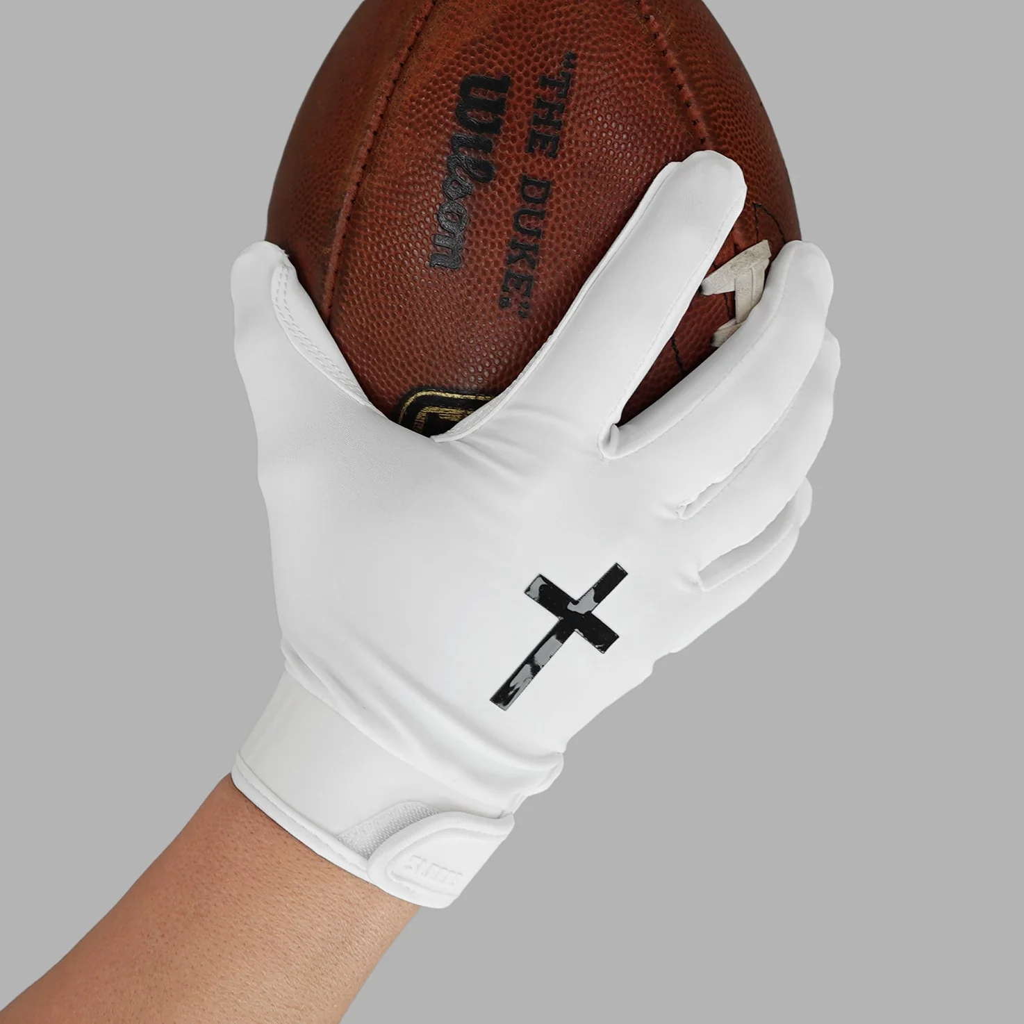 Faith Cross Sticky Football Receiver Gloves - Image 10
