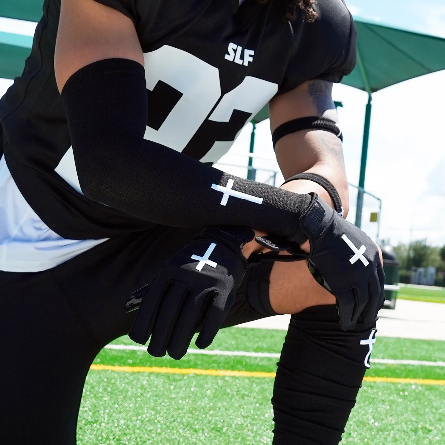 Faith Cross Sticky Football Receiver Gloves - Image 7
