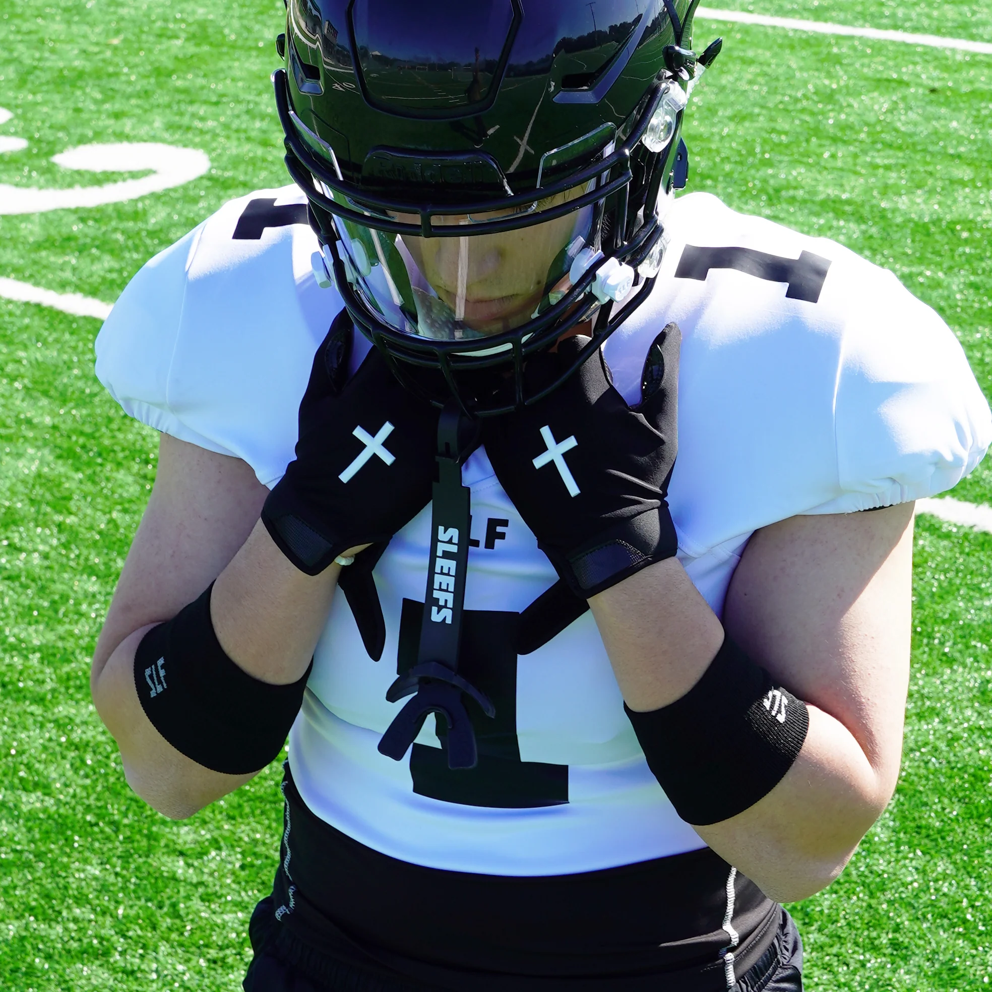Faith Cross Sticky Football Receiver Gloves - Image 8