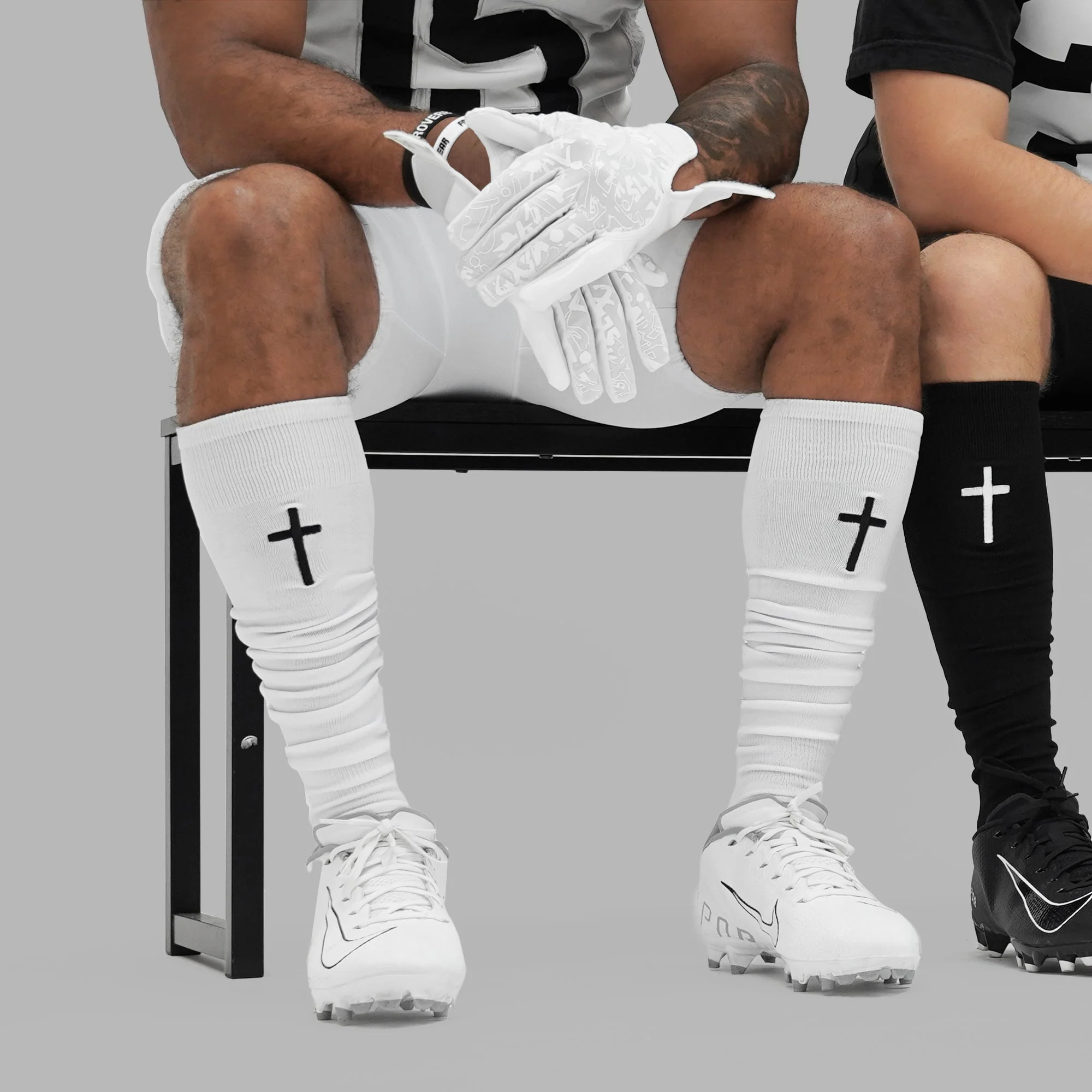 Faith Cross Long Scrunchie Socks - Image 3