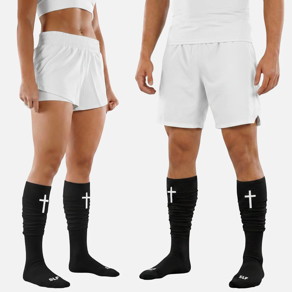 Faith Cross Long Scrunchie Socks - Image 9