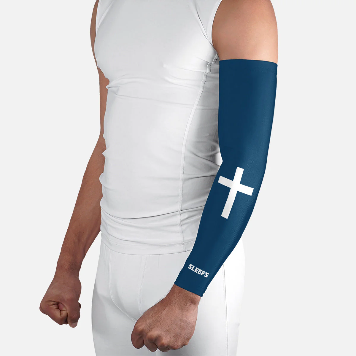 Faith Cross Midnight Blue Sleeve