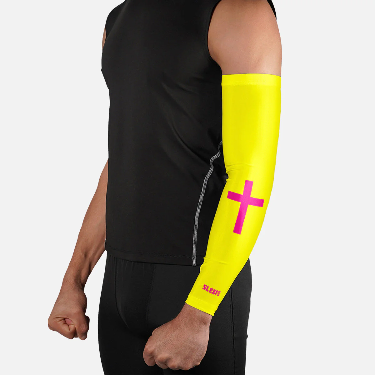 Faith Cross Volt Yellow Arm Sleeve - Image 2