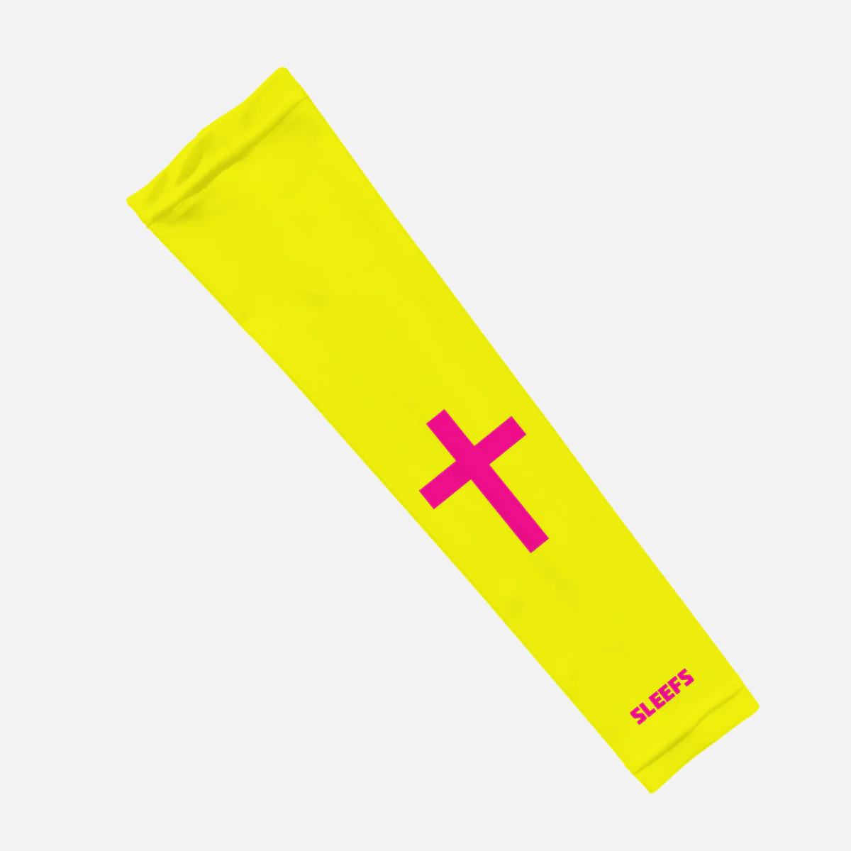 Faith Cross Volt Yellow Kids Arm Sleeve - Image 3