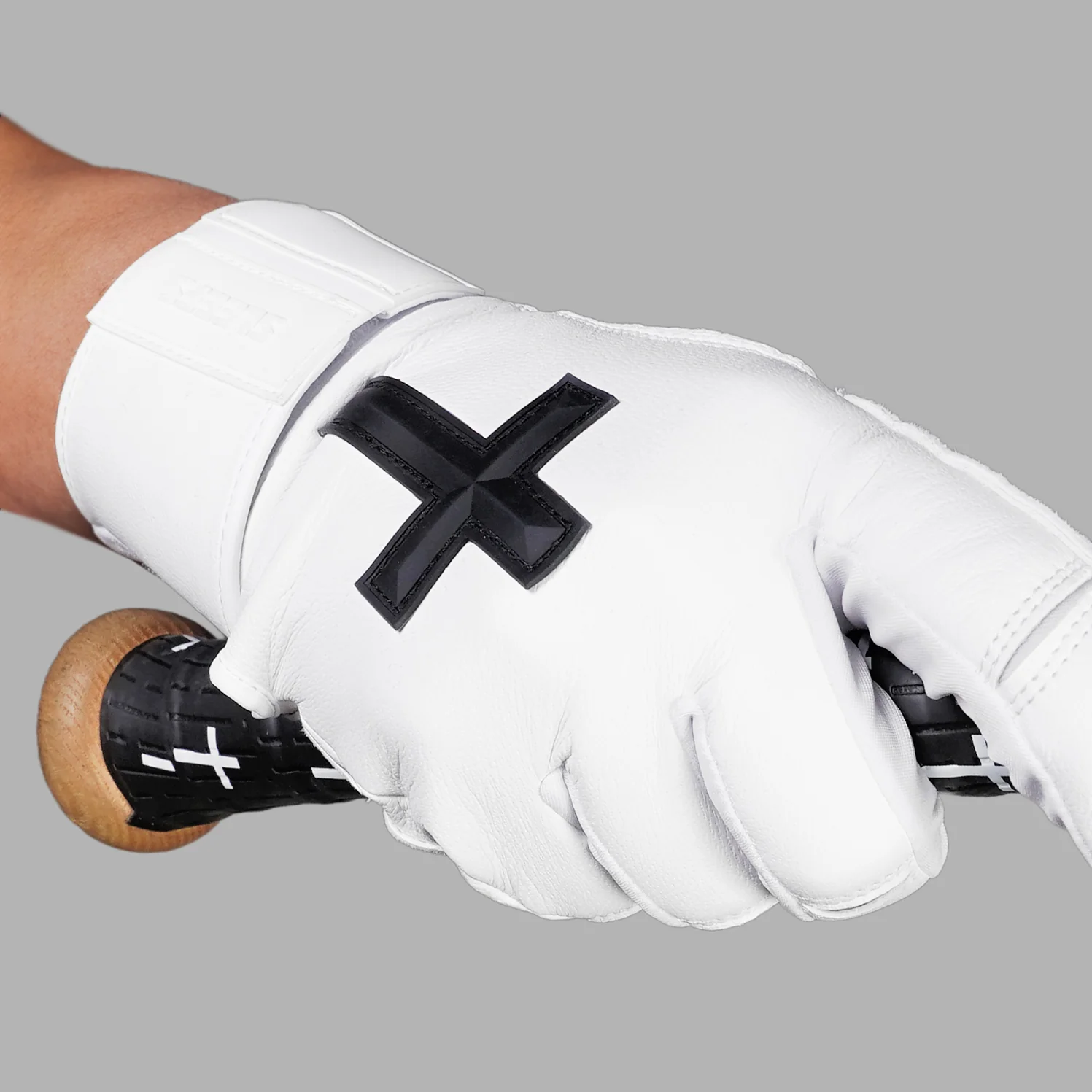 Faith Cross White Baseball Batting Gloves - Image 6