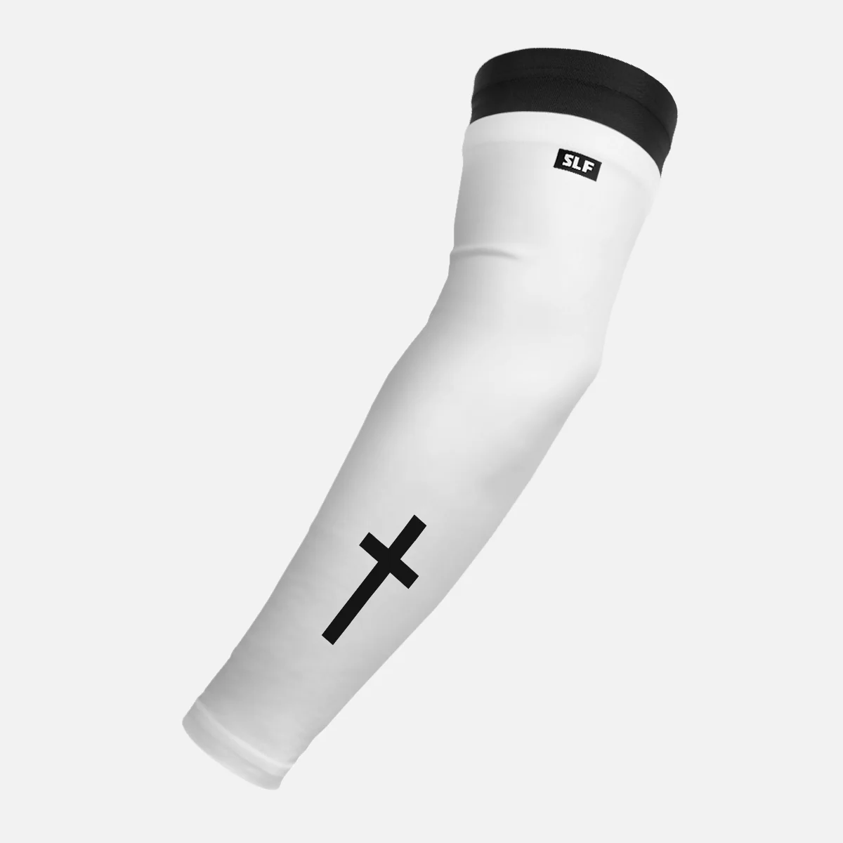 Faith Cross White Black Double Arm Sleeve - Image 3