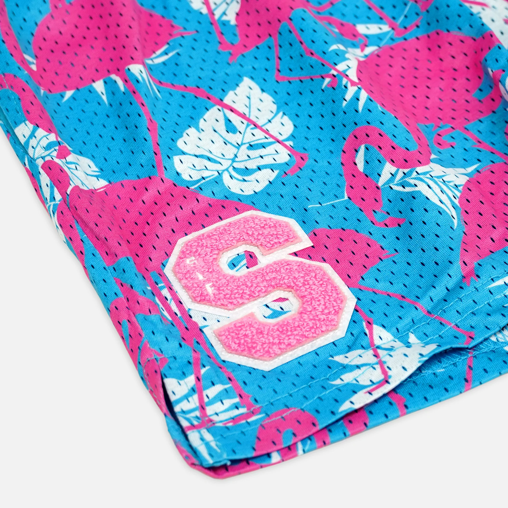 Flamingos Pink Blue Shorts - 5" - Image 3