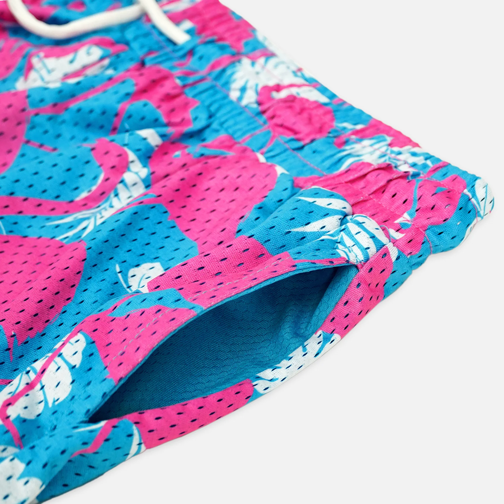 Flamingos Pink Blue Shorts - 5" - Image 4