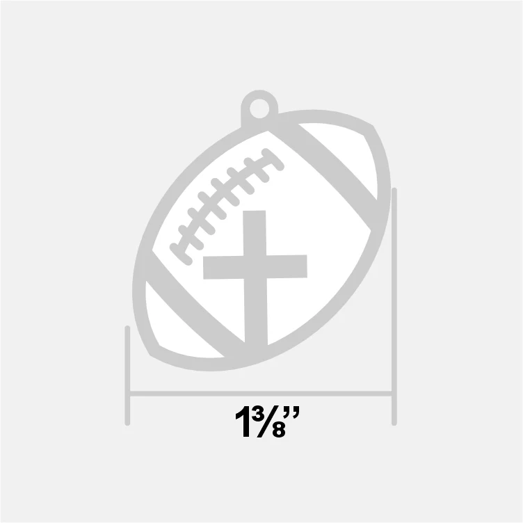 Football Faith Cross Pendant with Chain Kids Necklace - Stainless Steel - Image 5