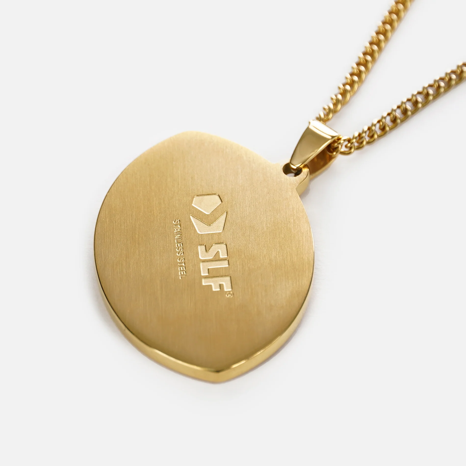 Football Faith Cross Pendant with Chain Necklace - Gold Plated Stainless Steel - Image 5