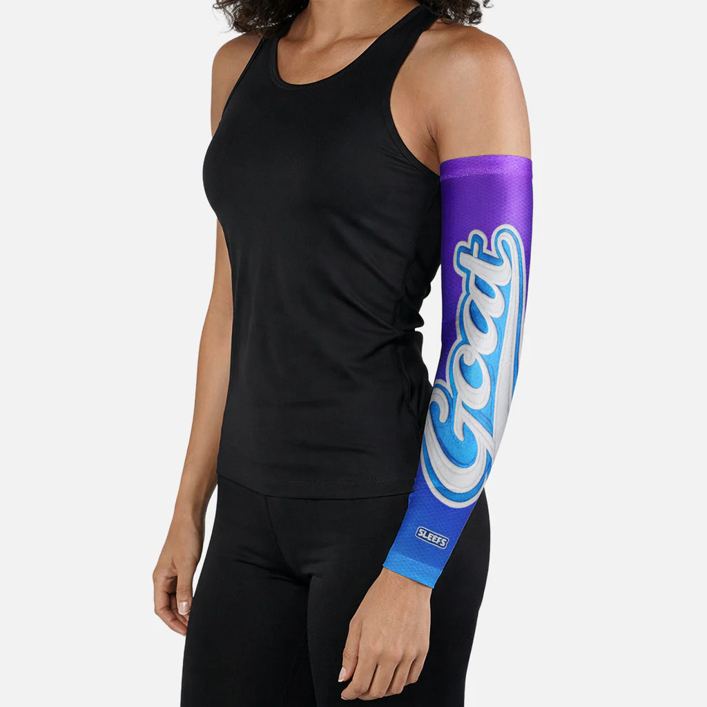 GOAT Patch Lime Green and Blue Blush Arm Sleeves Pair - Image 8