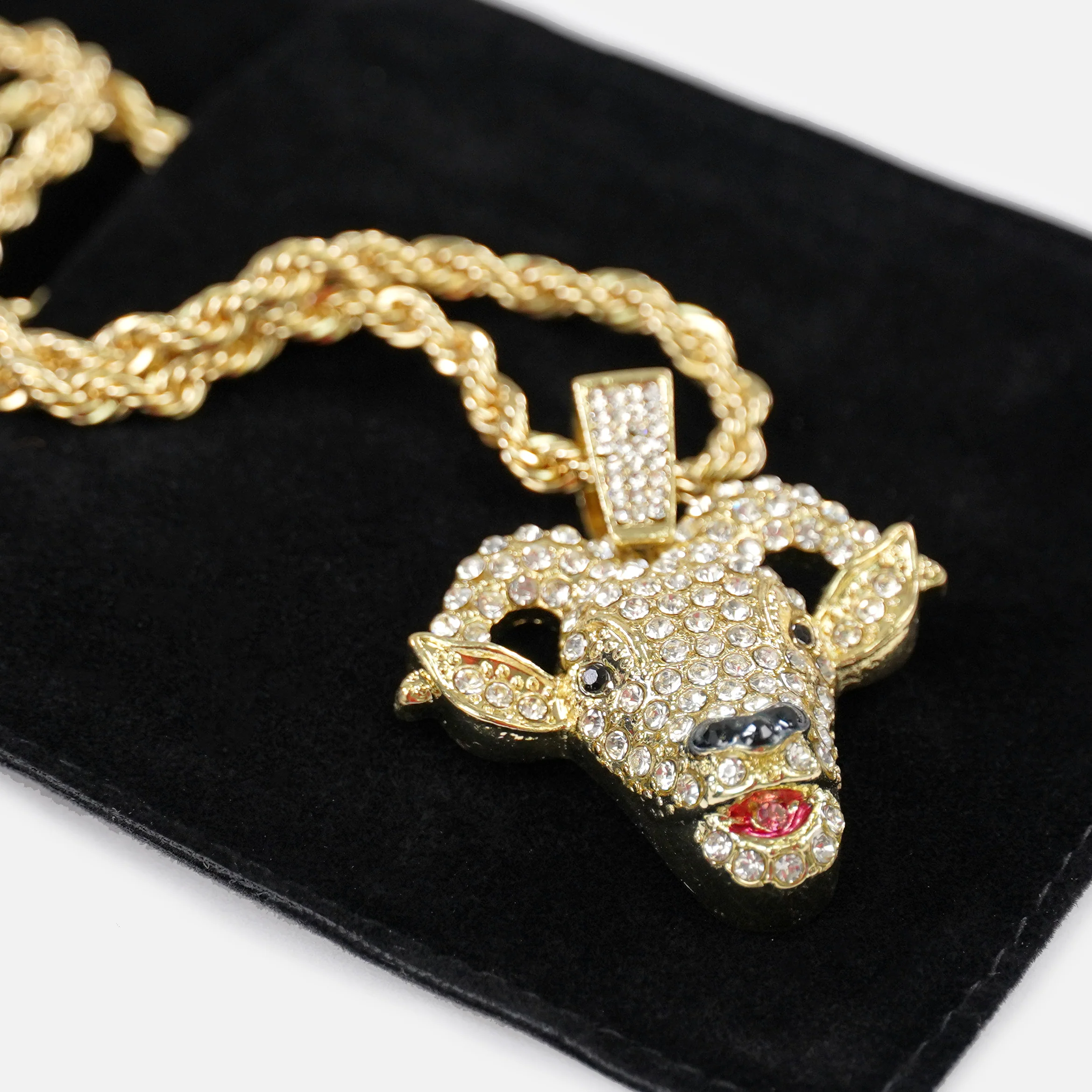 GOAT 1½" Pendant with Chain Necklace - Gold Plated Stainless Steel - Image 5