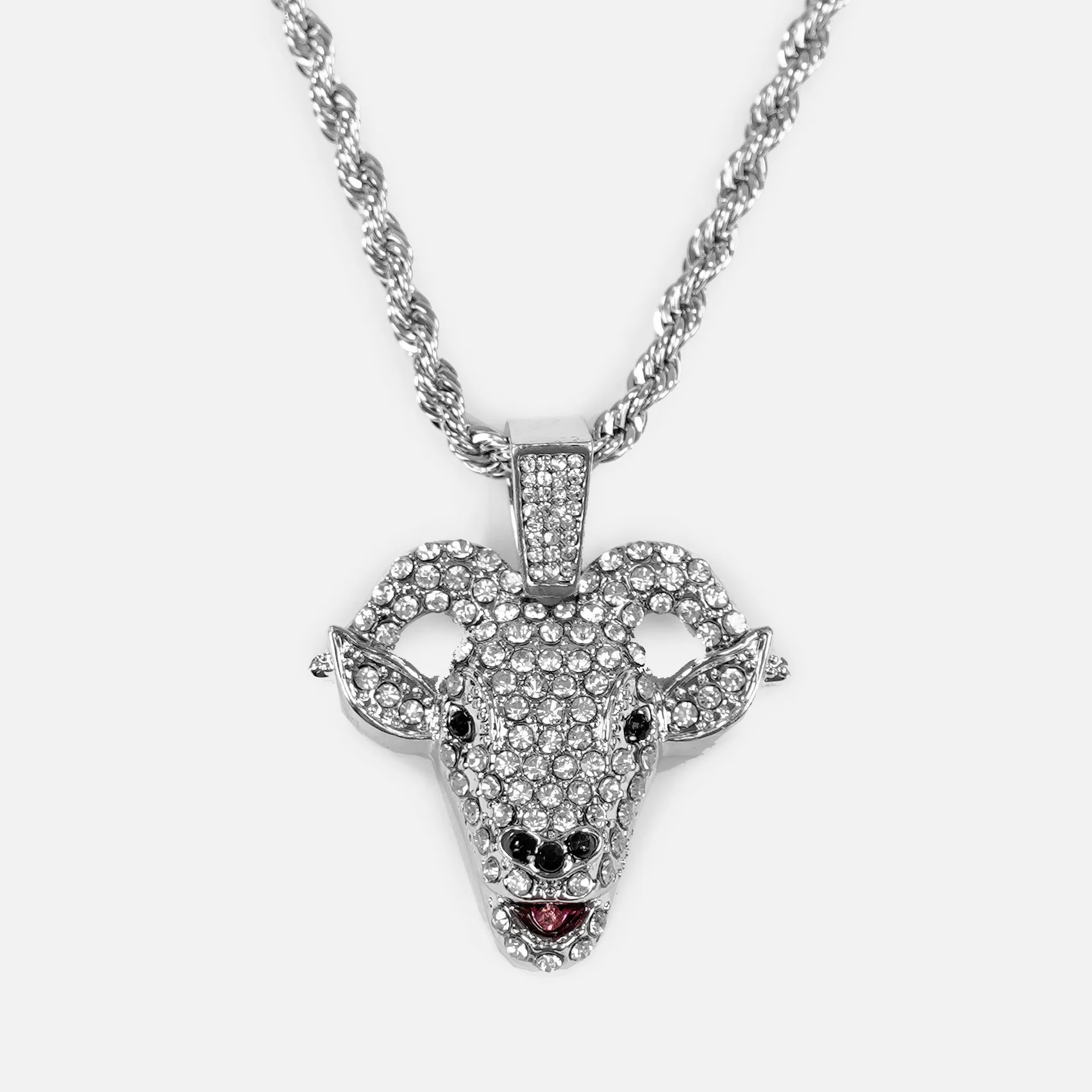 GOAT 1½" Pendant with Chain Necklace - Stainless Steel - Image 3