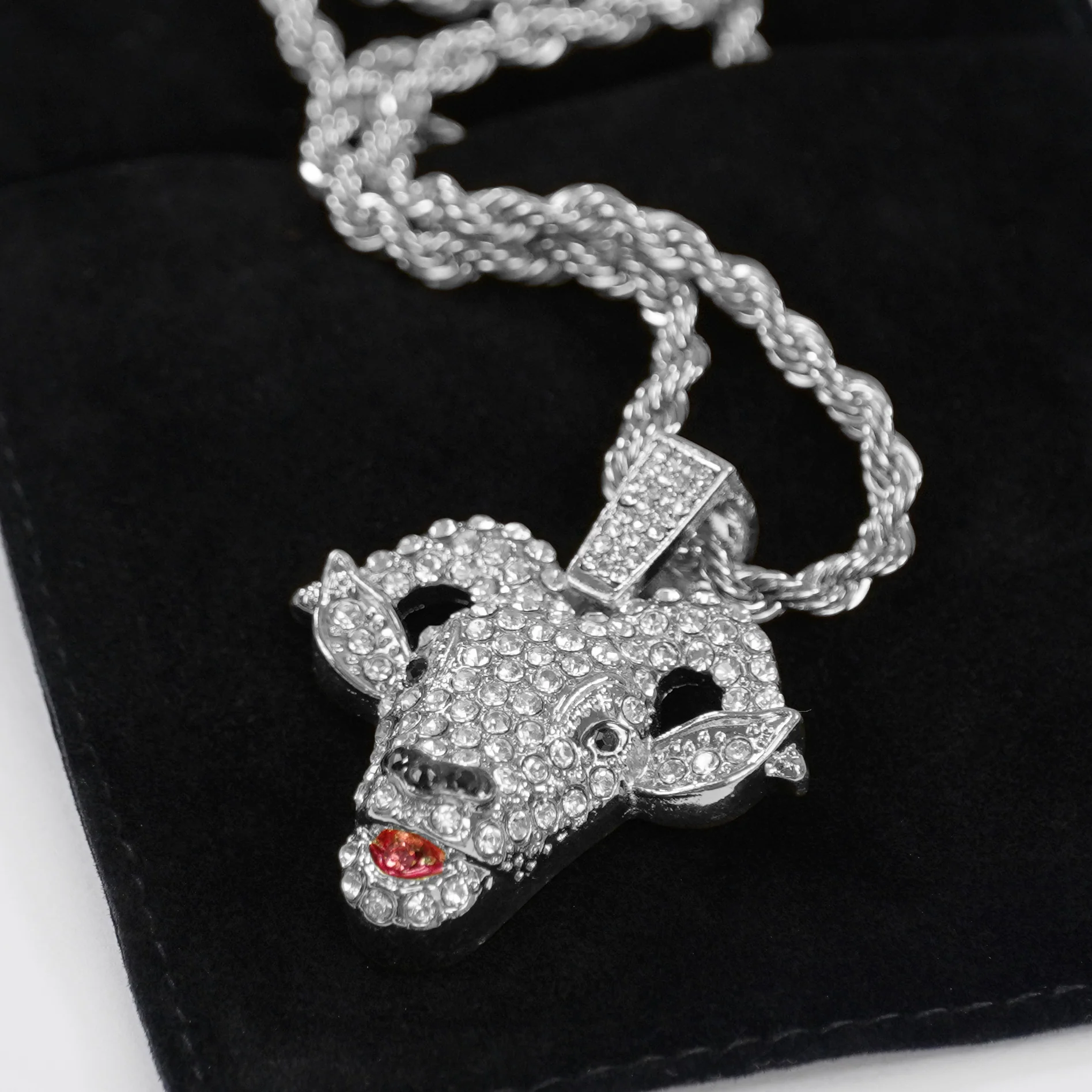 GOAT 1½" Pendant with Chain Necklace - Stainless Steel - Image 6