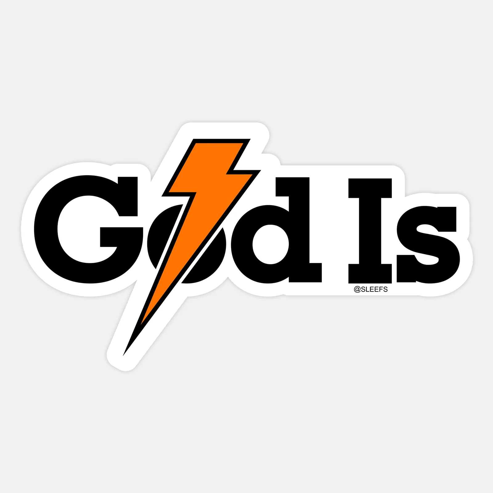 God Is Light Mode Sticker