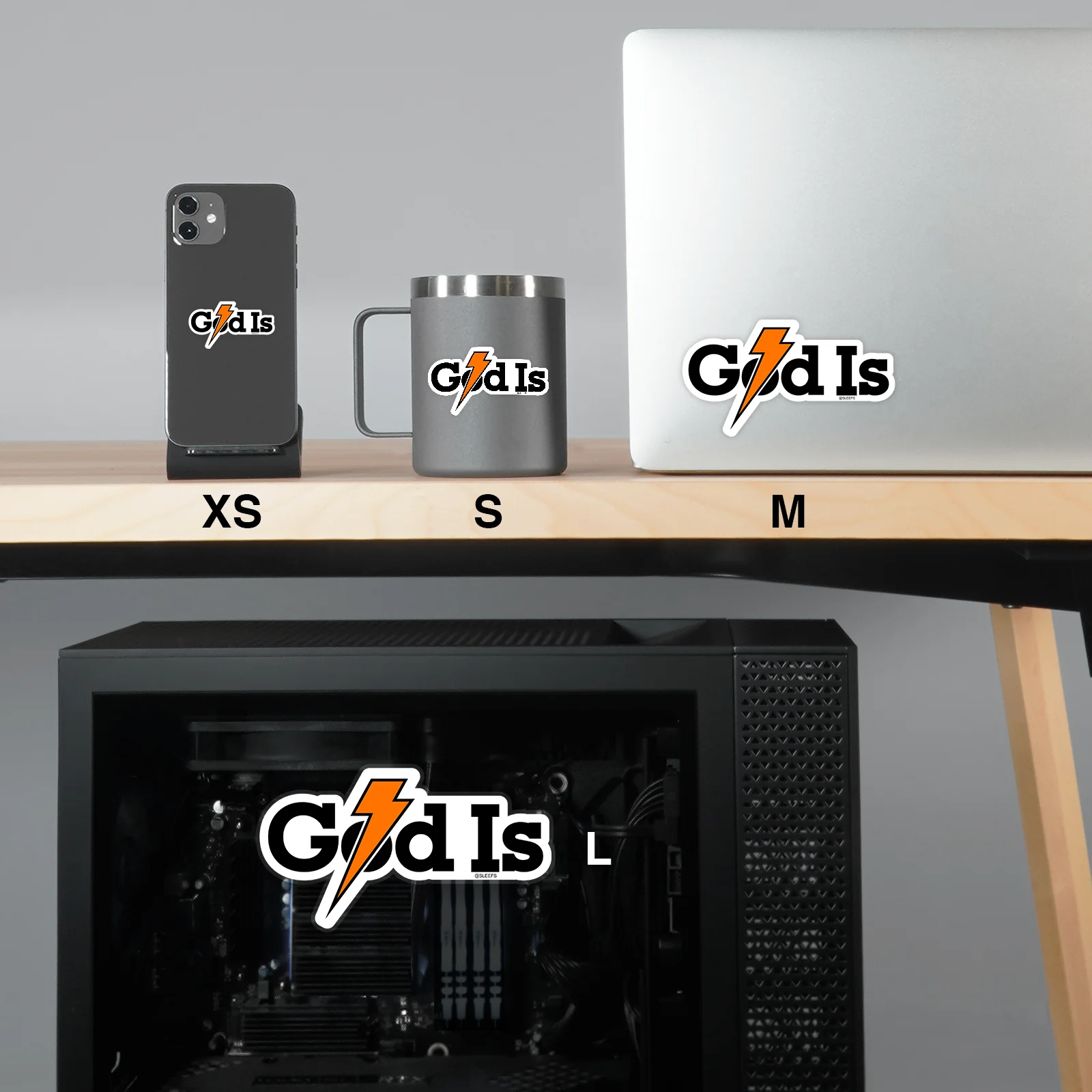 God Is Light Mode Sticker - Image 2
