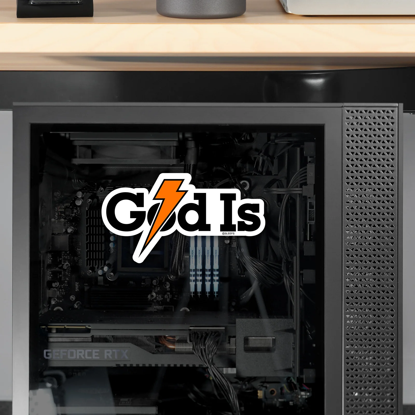 God Is Light Mode Sticker - Image 6