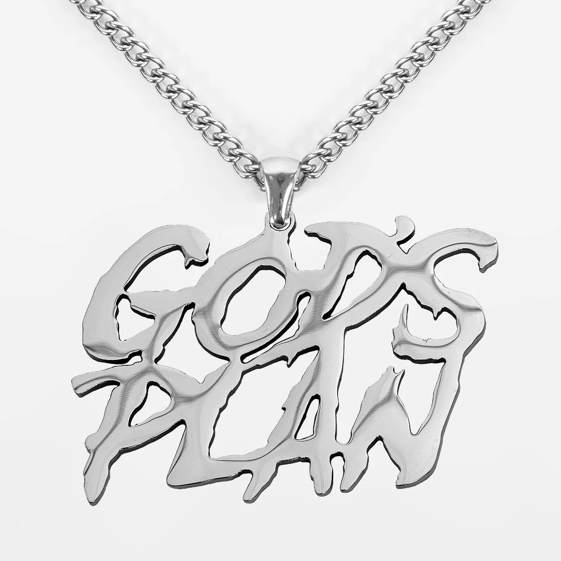 God's Plan Pendant with Chain Kids Necklace - Stainless Steel