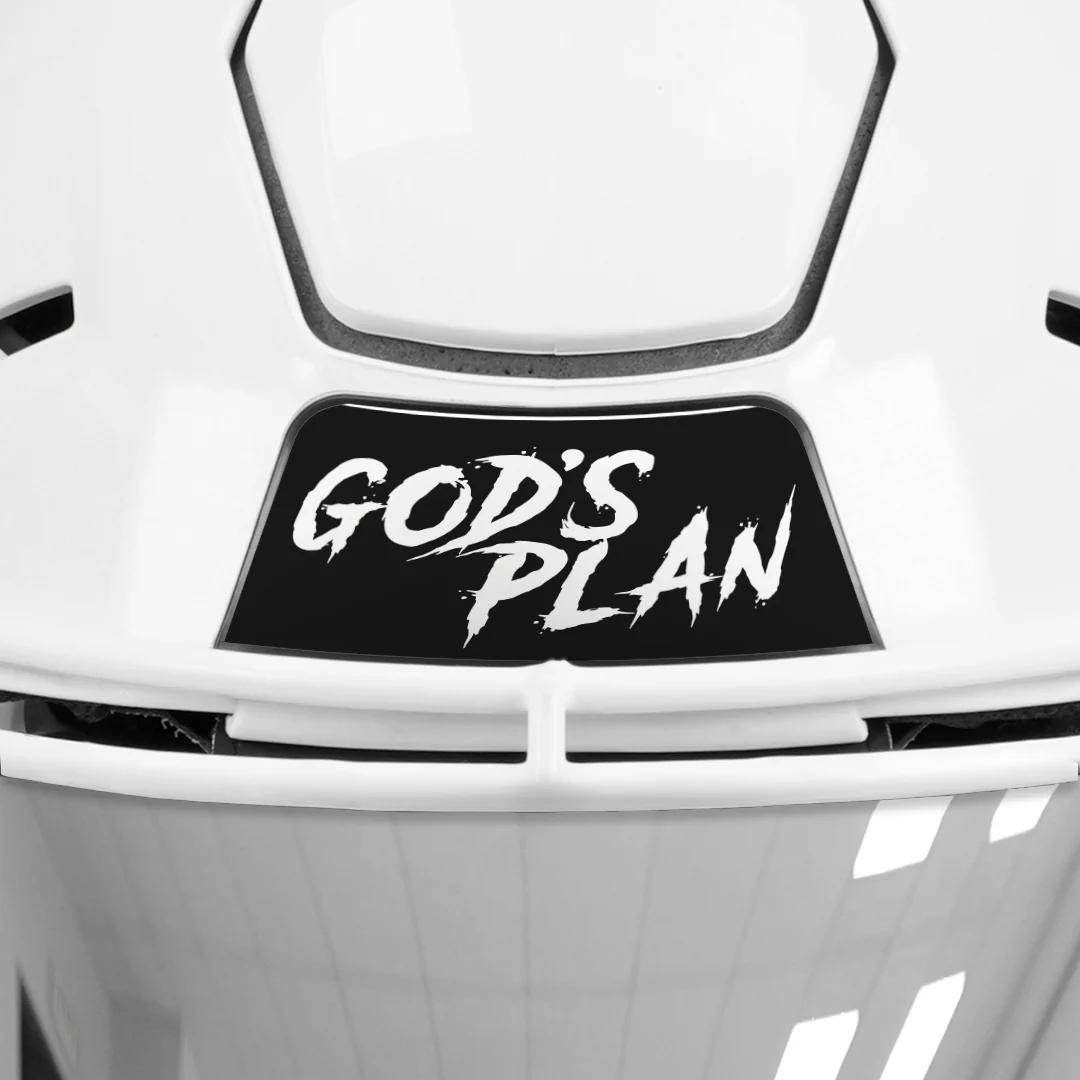 God's Plan Riddell Speedflex Front and Back Bumper Sticker Kit - Image 2